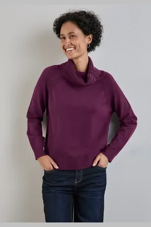 Street one Femme Pull à col montant in Violet