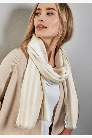 Street one Femme Foulard rayé in Blanc