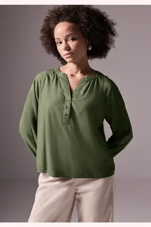 Street one Femme Blouse raglan en couleur unie in Vert
