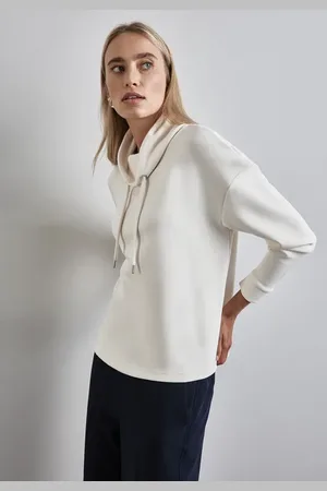 Street one Femme T-shirt au look soie in Blanc