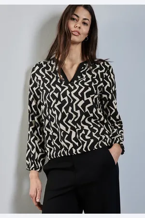 Street one Femme Blouse à motifs in Noir