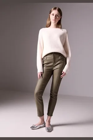 Street one Femme Pantalon au look cuir in Marron