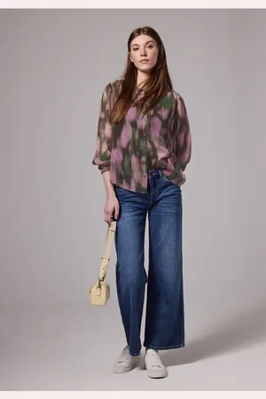 Street one Femme Blouse en mousseline de soie à motifs in Pink