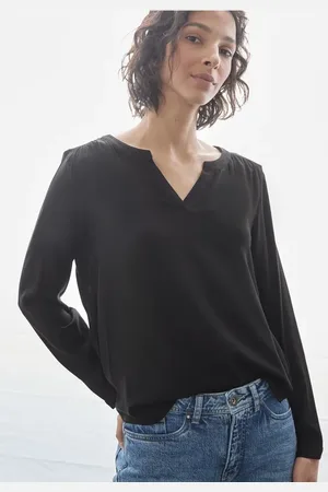 Street one Femme Blouse en couleur unie in Noir