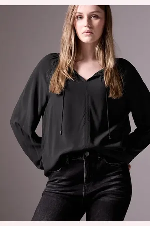 Street one Femme Blouse avec fronces in Noir