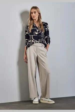 Street one Femme Blouse à motifs in Bleu