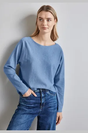 Street one Femme Pullover basique Dolman in Bleu