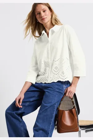 Street one Femme Chemisier avec broderie in Blanc
