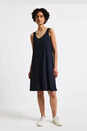 Street one Femme Robe à bretelles en couleur unie in Bleu