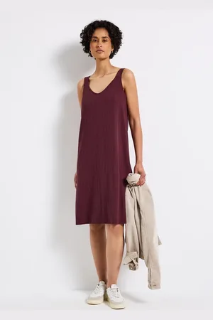 Street one Femme Robe à bretelles en couleur unie in Rouge