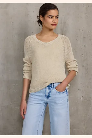 Street one Femme Pull à col en V in Beige