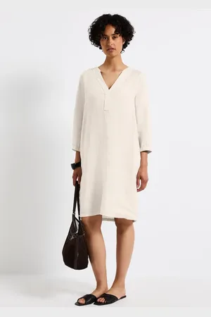 Street one Femme Robe-tunique en lin in Beige