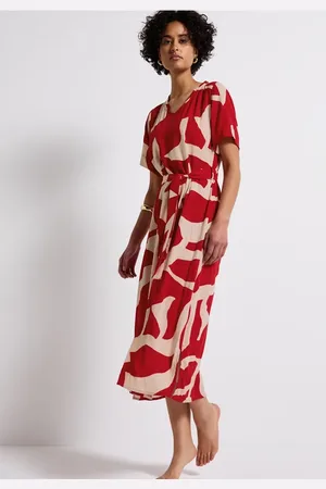 Street one Femme Maxi-robe avec imprimé in Rouge