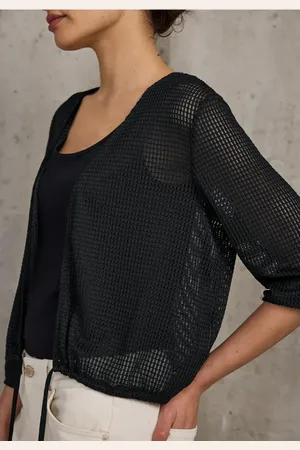 Street one Femme Veste en maille ouverte in Noir