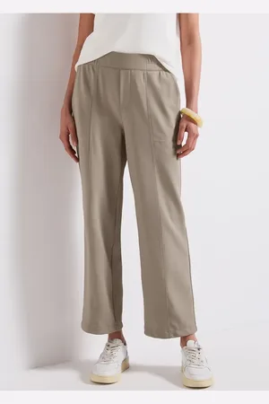 Street one Femme Pantalon en sergé Straight Legs in Gris