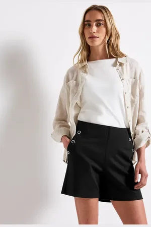 Street one Femme Bermuda avec détail de boutons in Noir