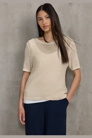 Street one Femme Pull décontracté à manches courtes in Beige