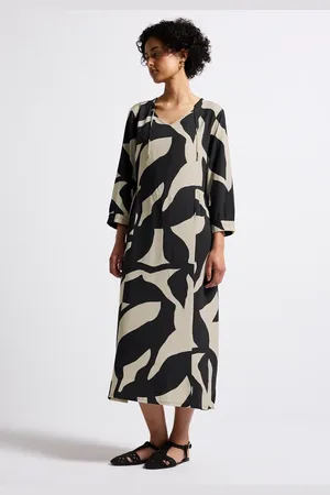 Street one Femme Robe midi à motifs in Gris