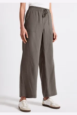 Street one Femme Wide Leg Pantalon structuré in Marron