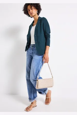 Blazer Femme Street One Basique - Col à Revers, Coton Stretch, Poches Plaquées - Taille EU 38