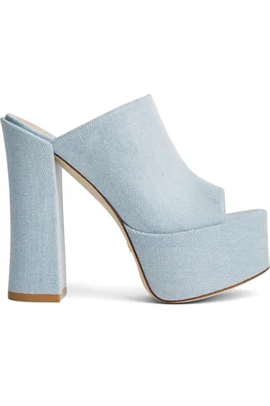 Stuart Weitzman SKYHIGH 145 PLATFORM SLIDE, Last chance, , DENIM VINTAGE