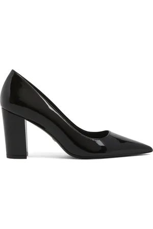 Stuart Weitzman STUART 85 BLOCK PUMP, Last chance, , CUIR VERNIS