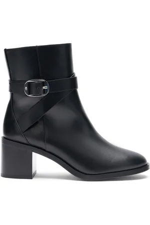 Stuart Weitzman ESME BELTED ZIP BOOTIE, Last chance, , VEAU HERITAGE/TALON EMPILÉ