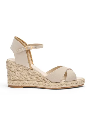Stuart Weitzman MIRELA II ESPADRILLE WEDGE, SANDALES, , VINTAGE DENIM/JUTE MIX
