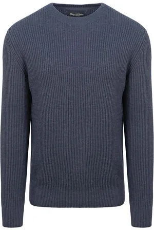 Marc O’ Polo Pull Mix Laine Marine Bleu Bleu foncé