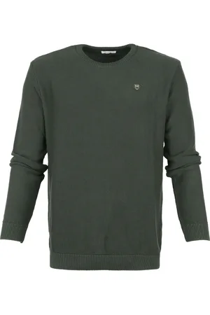 Knowledge Cotton Apparal Pull Field Foncé Vert foncé Vert