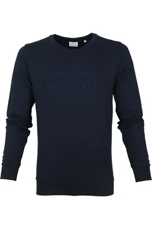 Knowledge Cotton Apparal Pull Elm Marine Bleu foncé Bleu