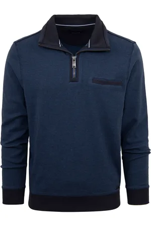 Casa Moda Pull Demi-Zip Bleu foncé Bleu