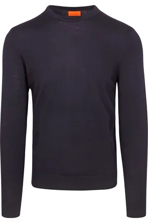 Suitable Pull Laine Mérino Marine Bleu Bleu foncé