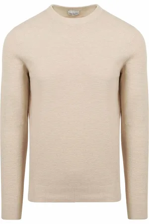 Profuomo Pullover Textured Ecru Beige Blanc cassé
