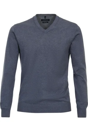 Casa Moda Pull Col-V Bleu Bleu foncé
