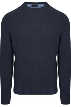 Suitable Pull Agneline Col Rond Marine Bleu Bleu foncé