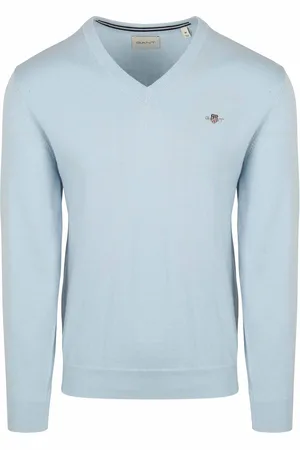 GANT Pullover Col-V Clair Bleu clair Bleu