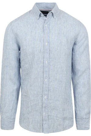 Suitable Chemise Lin Rayures Clair Bleu clair Bleu
