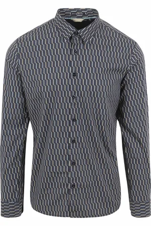 No Excess Chemise Impression Navy Multicoloré Bleu foncé