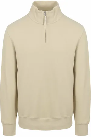 GANT Pull Demi-Zip Ecru Beige Blanc cassé