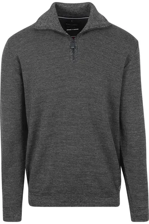 Casa Moda Half Zip Pull Foncé Vert Vert foncé