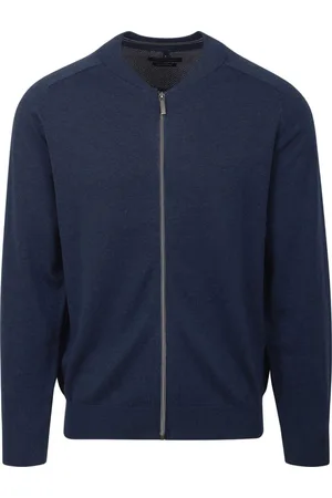 Casa Moda Cardigan Zippé Marine Bleu foncé Bleu