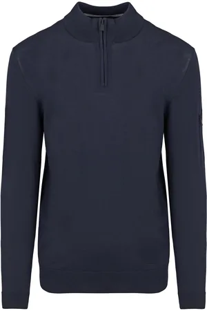 Suitable Race Pull Demi-Zip Foncé Bleu Bleu foncé