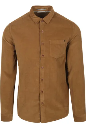 No Excess Chemise en velours côtelé marron Marron Cognac