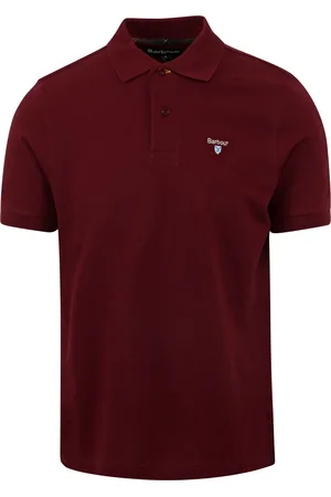 Barbour Polo Tartan Piqué Bordeaux Rouge