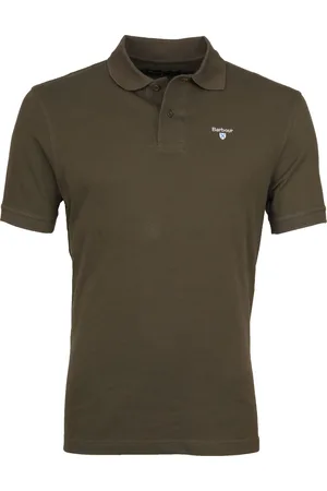 Barbour Polo Basique Kaki Vert foncé Vert
