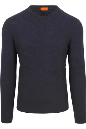 Suitable Pull Structure Slub Marine Bleu Bleu foncé