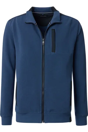 Casa Moda Cardigan Zippé Dark Indigo Bleu foncé Bleu