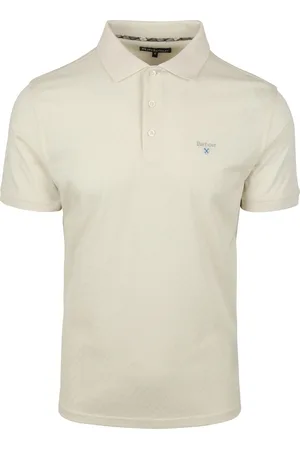 Barbour Polo Sutton Tailored Antique White Beige Blanc cassé