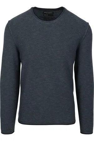 Marc O’ Polo Pullover Crewneck Cotton/Linen Dark Blue Bleu foncé Bleu